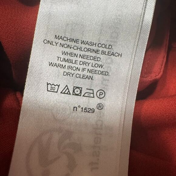 Lauren Ralph Lauren Pants Womens 16 Orange Spice High Rise Wide Leg Pleated - Picture 15 of 15